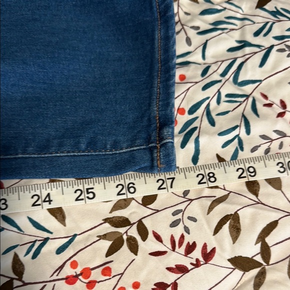 Express Blue Skinny Jeans with Faded Denim Look - Picture 6 of 7